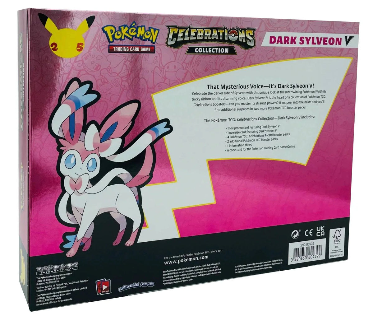 Dark Sylveon V - 25th Anniversary Celebrations Collection Box