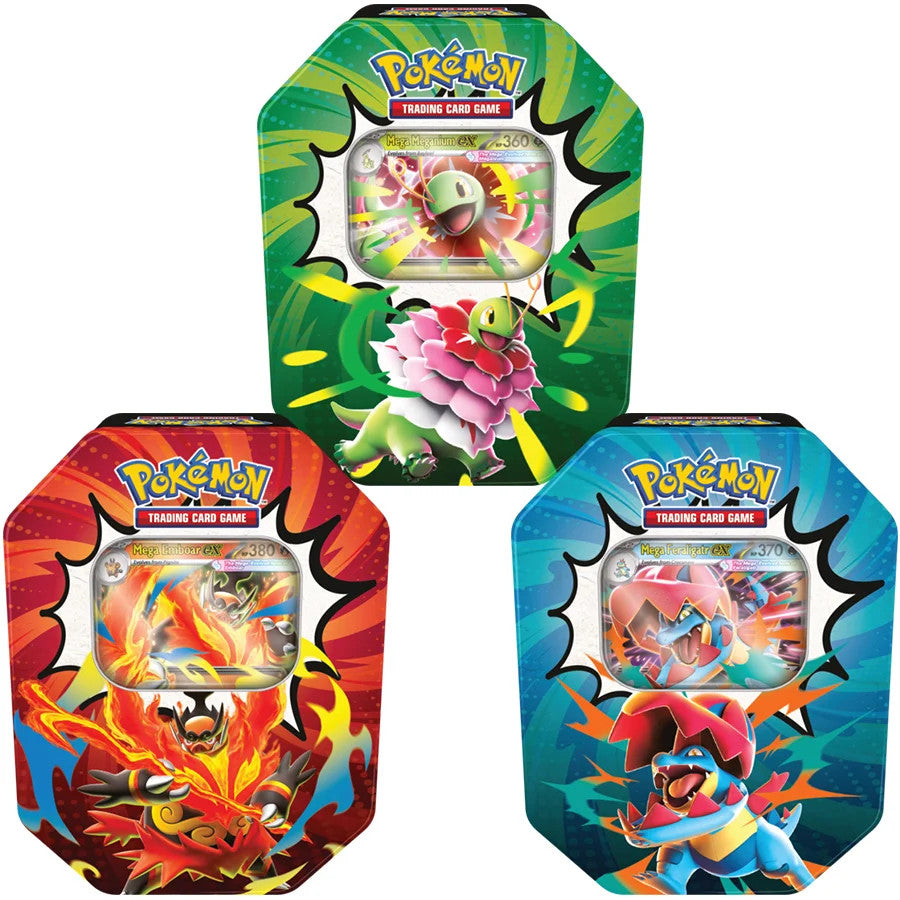 Mega Evolution: Ascended Heroes Mega Tin - Receive 1 Variation at Random